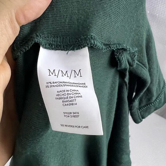 CAbi Womens Chill Long Sleeve V-Neck Knit T-shirt Top Green Size Medium - Picture 9 of 10